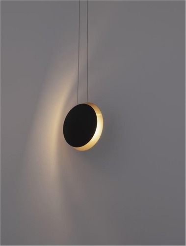 Dekorativní - NV 9695248 Závěsné svítidlo SHELL černá a zlatý hliník a železo LED 7W 3000K - NOVA LUCE - foto 1