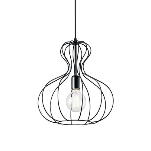 Kónická - ILUX 148502 Závěsné svítidlo Ideal Lux SP1 Ampolla-1 SP1 148502 černé 35cm - IDEALLUX - foto 1