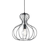 Kónická - ILUX 148502 Závěsné svítidlo Ideal Lux SP1 Ampolla-1 SP1 148502 černé 35cm - IDEALLUX