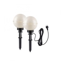 Zápichy - LD 19322-16-2 koule 2ks sada 20x20x51cm bílé s kabelem a zápichem pro venkovní použití - JUST LIGHT