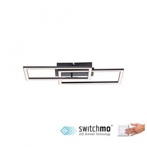 Hranatá - LD 14692-18 IVEN LED stropní svítidlo černá Switchmo ploché krokově stmívatelné 3000K - LEUCHTEN DIREKT / JUST LIGHT - foto 1