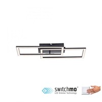 Hranatá - LD 14692-18 // IVEN LED stropní svítidlo černá Switchmo ploché krokově stmívatelné 3000K - LEUCHTEN DIREKT / JUST LIGHT