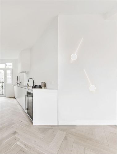 Podélná - NV 9061426 Nástěnné svítidlo CLOCK LED bílý hliník 3000K 12+6W - NOVA LUCE - foto 1