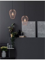 Kónická - NV 8809703 Závěsné svítidlo SAGE kov, růžová zlatá a černý kabel, E27 1x12W - NOVA LUCE