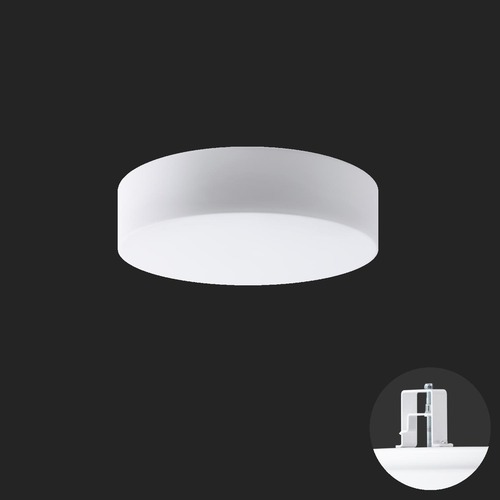 Koupelnová - OS ERI67643 ERIS V3 stropní/nástěnné skleněné polovestavné svítidlo bílá IP44 4000 K 33W LED nouzové kombinované 3 h (původní kód OS 67643) - OSMONT - foto 1
