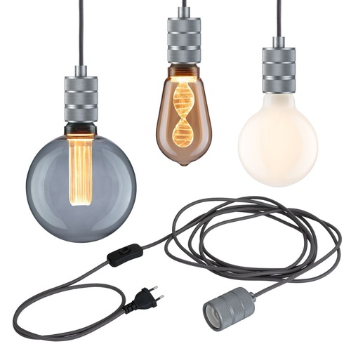 Subtilní - P 78437 Neordic závěsné svítidlo Tilla vč. zástrčky E27 max. 20W hliník stmívatelné kov - PAULMANN - foto 1