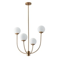 Dekorativní - FAN I-THEMYS-U4 Závěsné svítidlo THEMYS zlatá, 4xE14, 63,5 x 174,5 cm - FANEUROPE