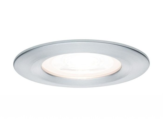 Kruhová - P 93632 Zápustné svítidlo Nova IP44 kulaté hliník 1ks max. 35W GU10 - PAULMANN - foto 1