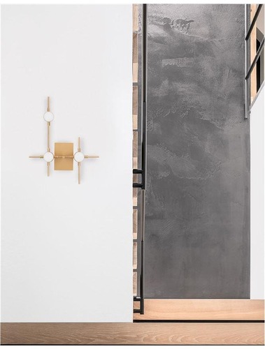 Dekorativní - NV 9180673 Nástěnné svítidlo ATOMO zlatý kov a akryl LED 3 x 2.4W 230V 3000K IP20 - NOVA LUCE - foto 1