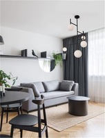 Dekorativní - NV 9043304 Závěsné svítidlo LICATO opálové sklo černý hliník G9 5x5W 230V IP20 bez žárovky - NOVA LUCE