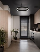 Kruhová - NV 9063601 Stropní svítidlo MOTIF LED stropní svítidlo černý hliník IP20 3000K 40W 220-240V stmívatelné - NOVA LUCE