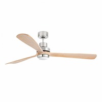 Ventilátory - FARO 33505DC LANTAU XL LED, nikl/borovice, stropní ventilátor s DC motorem - FARO