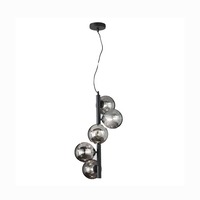 Dekorativní - FAN I-HONEY-S5-NER Závěsné svítidlo Honey, černé, 5 x G9, 36,1 x 183 cm - FANEUROPE