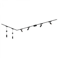 Lištové Briloner 48V - BRILO 8035065 Luxtrail lištový systém, 4x LED spoty, 2x LED závěsná svítidla, do L, černá - BRILO