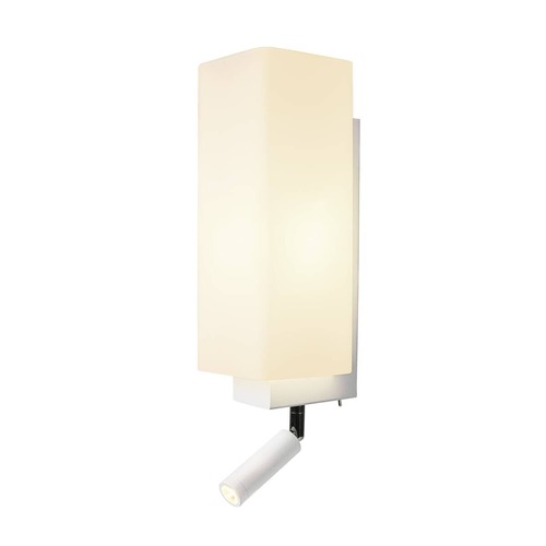 Bodová - LA 1003429 QUADRASS SPOT Indoor nástěnné svítidlo s LED Spotem a objímkou E27, bílé - BIG WHITE (SLV) - foto 1