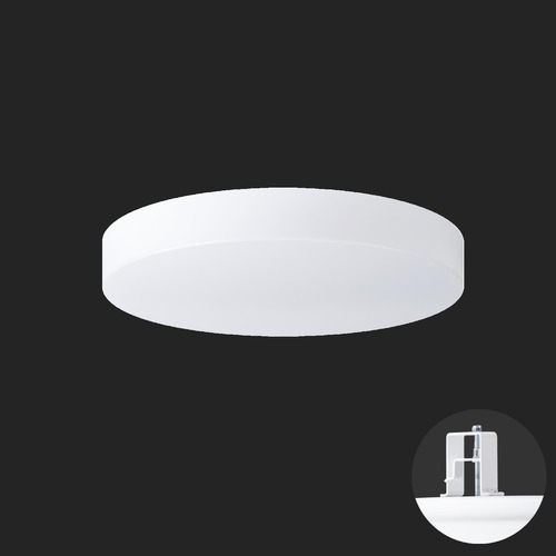 Koupelnová - OS DEL65112 DELIA V2 stropní/nástěnné plastové polovestavné svítidlo bílá IP44 3000 K 27W LED nouzové kombinované 3 h (původní kód OS 65112) - OSMONT - foto 1