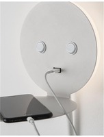 Bodová - NV 9173281 Bodové svítidlo ECLIP bílý hliník nastavitelné vypínač na těle USB nabíjení LED Samsung 230V 3000K osvětlení 6W čtecí lampička 3W IP20 - NOVA LUCE