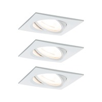 Koupelnová - P 93436 Vestavné svítidlo LED Nova hranaté 3x6,5W GU10 bílá mat nastavitelné - PAULMANN