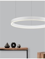 Kruhová - NV 9190748 Závěsné svítidlo MOTIF bílý hliník a akryl LED 48W 230V 3000K IP20 stmívatelné - NOVA LUCE