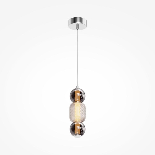 Dekorativní - M MOD273PL-L16CH3K Závěsné svítidlo Drop 3000K 16W teplá bílá chrom kov sklo  - MAYTONI - foto 1