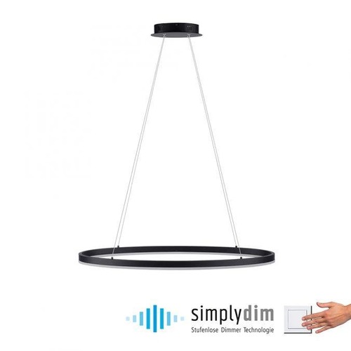 Kruhová - PN 2392-13 TITUS LED závěsné svítidlo oválné 40x40 antracit stmívatelné paměťová funkce SimplyDim 3000K - PAUL NEUHAUS - foto 1