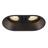 Kruhová - LA 1006121 HORN double QPAR51 zápustné stropní svítidlo černé 25 W - BIG WHITE (SLV)