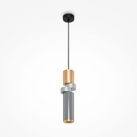 Válec - M MOD303PL-01CFL3 Závěsné svítidlo Palette 40W GU10 šedá/mosaz kov  - MAYTONI