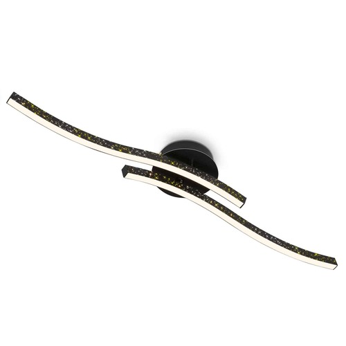 Dekorativní - BRILO 3718-025 LED nástěnné a stropní svítidlo, 80,5 cm, 12 W, 700 lm, černá - BRILO - foto 1