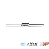 Hranatá - LD 14691-18 IVEN LED stropní svítidlo ploché čená teplá bílá 3 krokové stmívání 3000K - LEUCHTEN DIREKT / JUST LIGHT