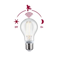 E27 - P 28999 Filament 230V LED žárovka E27 se soumrakovým a pohybovým čidlem (HF) 7W 2700K E27 - PAULMANN