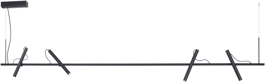 Podélná - PN 2024-18 PURE TUTUA LED závěsné svítidlo černé 3000K 4x 6W - PAUL NEUHAUS - foto 1