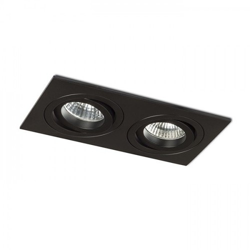 Hranatá - RED R12714 PASADENA GU10 SQ II zápustná černá 230V GU10 2x50W - RED - DESIGN RENDL - foto 1