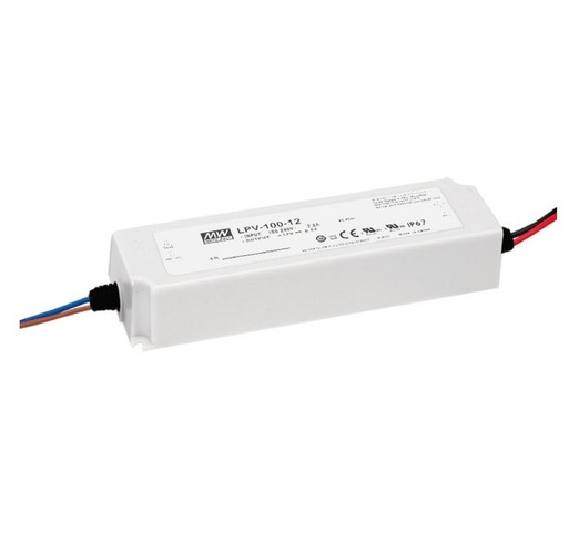 Stabilizované napětí - FAN I-DRIVER-LPV-100-24 Driver MW LPV konst.napětí IP67 výstup DC 24V 4,2A 100W vstup AC90-264V DC127-370V 19x5,2x3,7 cm - FANEUROPE - foto 1