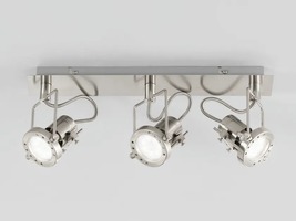 Bodová - FAN SPOT-TECHNO-3 Spotové svítidlo SPOT LED TECHNO nikl 3xGU10 LED 5 W 400 LM 2700 K 44,6x9,55x18 cm - FANEUROPE