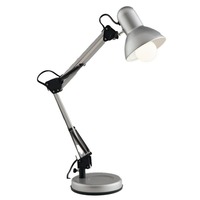 Stolní lampy pracovní - FAN LDT033ARC-SILVER Stolní lampa s klipem Architteto, 1xE27, 60 x 42  cm, stříbrná, kov - FANEUROPE