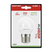 E27 - CEN ELH1G-032740BL LED ECOLINE MINI GLOBE 3W E27 4000K 220d - CENTURY