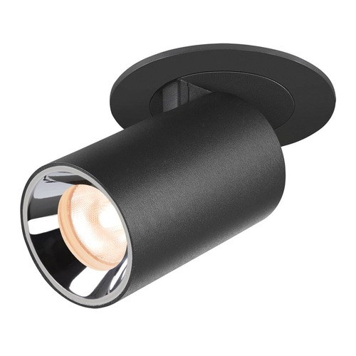 Kruhová - LA 1006875 NUMINOS® PROJECTOR X stropní zápustné svítidlo, 2700 K, 55°, válcové, černé/chrom - BIG WHITE (SLV) - foto 1