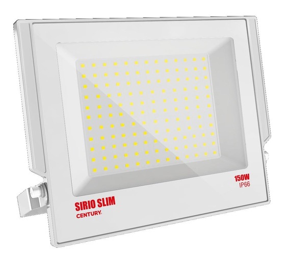 Reflektory - CEN SRSB-1509540 LED reflektor SIRIO SLIM BÍLÝ 150W 4000K 110d 303x366x34mm IP66 IK08 - CENTURY - foto 1