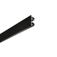 Al profily k přisazení - FAN I-PROFILO-DUAL-2-NER Profil DUAL, černý, s kouřovým difuzorem a krytkami, 200 x 4,9 x 1,25 cm - FANEUROPE