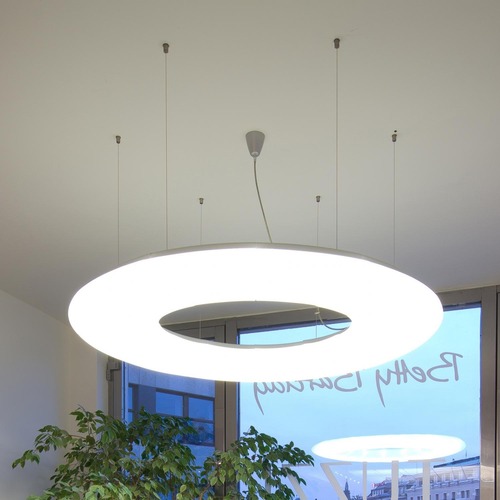 Kruhová - OS GAL61690 GALAXIA L1 závěsné skleněné svítidlo bílá IP40 4000 K 12x20W LED (původní kód OS 61690) - OSMONT - foto 1