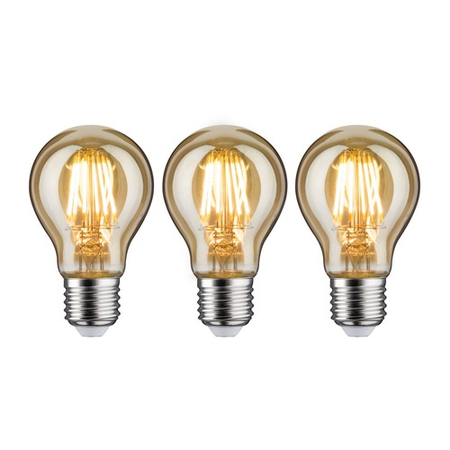E27 - P 5075 1879 set LED žárovka E27 230V 3x6W 1700K stmívatelné zlatá - PAULMANN - foto 1
