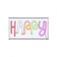Dekorativní - LD 85027-70 NEON-HAPPY LED nástěnné svítidlo nápis HAPPY vícebarevné USB vypínač dekorativní - LEUCHTEN DIREKT / JUST LIGHT