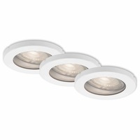 Kruhová - BRI 7181-036 3ks sada LED vestavné svítidlo, pr. 8,5 cm, 5 W, bílé - BRILONER