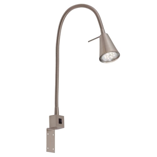 S ramenem - BRI 2080-012 Svítidlo nástěnné flexibilní 40,3 cm 1xGU10 5W 400lm matný nikl - BRILONER - foto 1