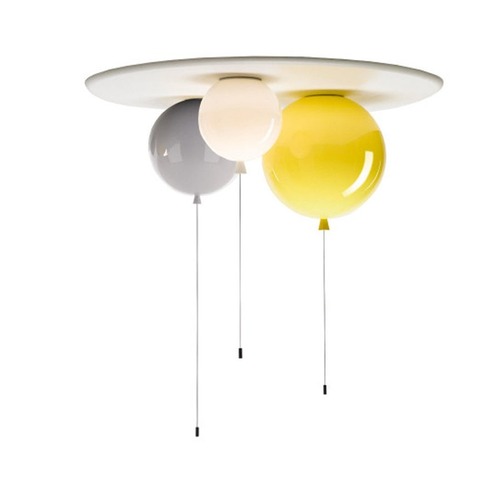 Dekorativní - BRO PC01001_BIANCO Stropní svítidlo MEMORY SET SMALL 25cm + 30cm + 40cm vč. montážní desky 110cm - BROKIS B - foto 1