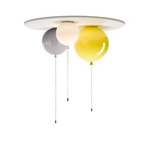 Dekorativní - BRO PC01001_BIANCO Stropní svítidlo MEMORY SET SMALL 25cm + 30cm + 40cm vč. montážní desky 110cm - BROKIS B