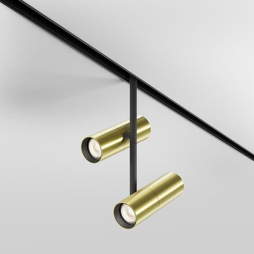 Lištové Magnetic Maytoni Exility - M TR005-2-2X12W3K-BBS Svítidlo pro kolejnicový systém Elti Duo 3000K 24W teplá bílá 1517lm černá/mosaz hliník Exility - MAYTONI - foto 1