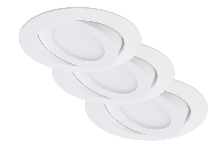 Kruhová - BRI 7283036 3ks sada LED vestavné svítidlo, pr. 10,6 cm, 4,8 W, bílé (starý kód: BRI 7283-036) - BRILONER - foto 1