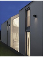 Nástěnná - NV 9207912 Venkovní nástěnné svítidlo FOCUS černý hliník skleněný difuzor GU10 1x7W 100-240V IP54 bez žárovky - NOVA LUCE