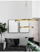 Kruhová - NV 9172860 Závěsné svítidlo EMPATIA zlatý mosazný hliník a akryl LED 60W 230V 3000K IP20 stmívatelné - NOVA LUCE
